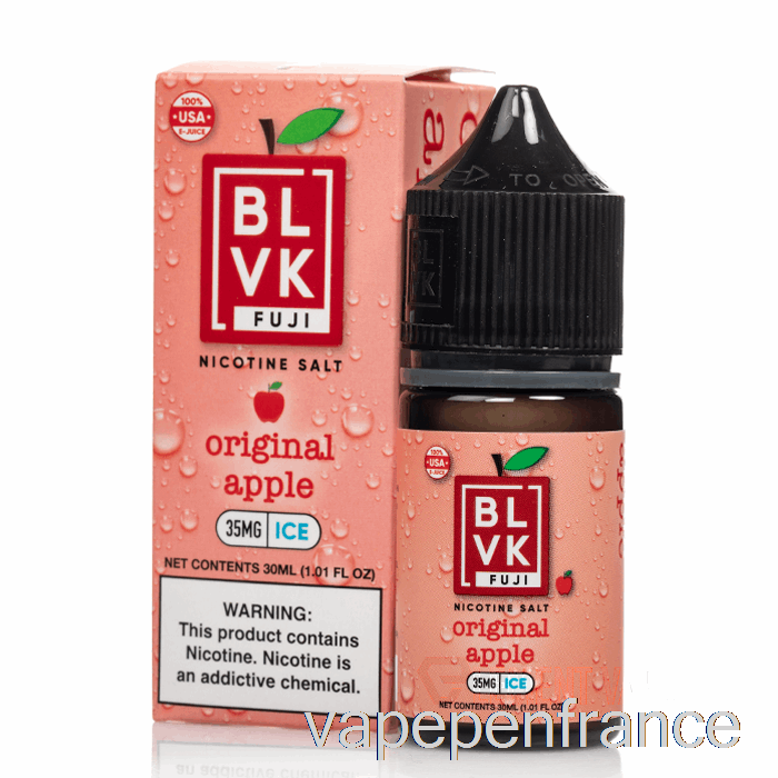 Glace Aux Pommes Originale - Sels De Blvk Fuji - Stylo Vape 30 Ml 35 Mg